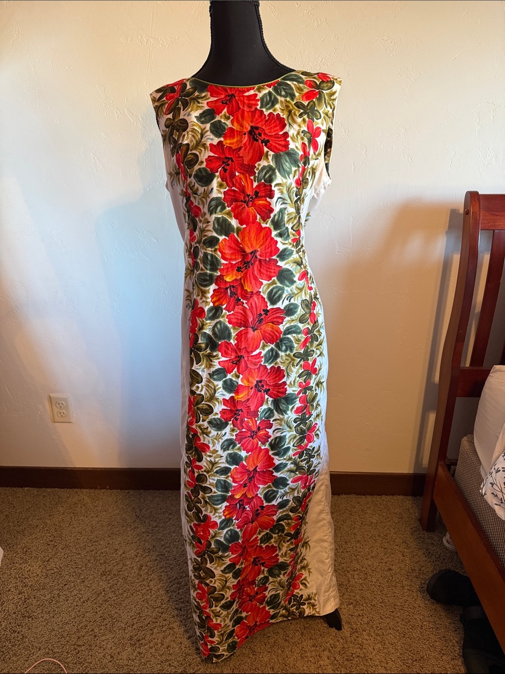 Vintage (1960/1970) 🌺 Hawaiian Sleeveless Maxi Dress